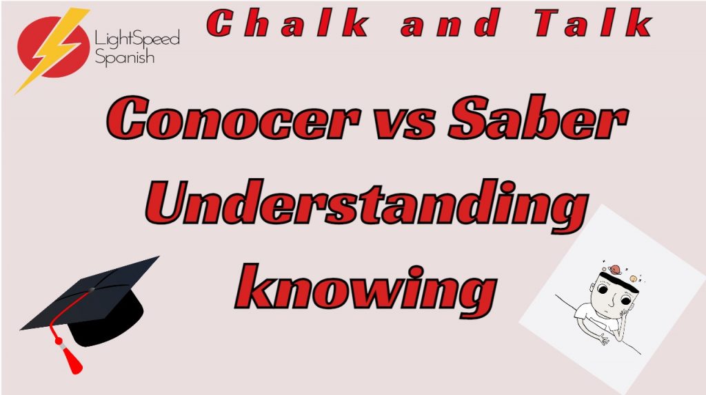 299 Chalk and Talk Conocer vs Saber and knowing Lightspeed Spanish